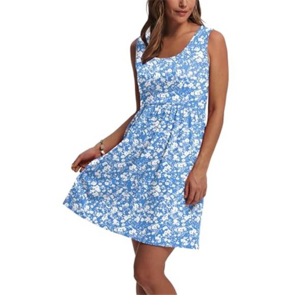 WIHOLL Women's Summer Dress 2026 A-Line Sleeveless Casual Sundress with Pockets - Picture 3 of 5
